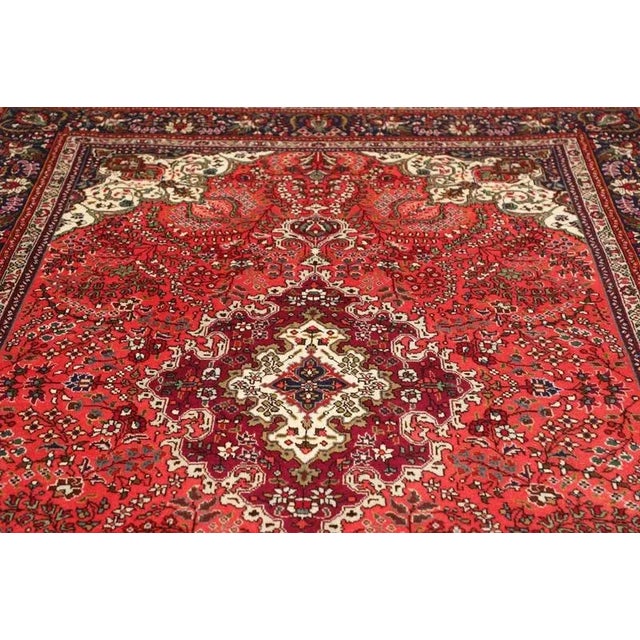 Brown Middle Eastern Hand-Knotted Wool Tabriz Rug For Sale - Image 8 of 11