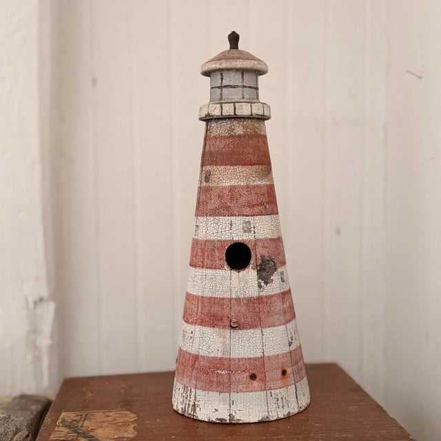 Shabby Chic Folk Art Birdhouse For Sale - Image 3 of 6
