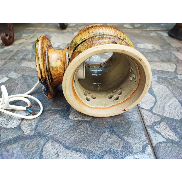 Wall lamp, ceramic, vintage 60-70s, dimensions: height 16 cm, diameter 10.2 cm, depth 15.5 cm. European Plug (up to...