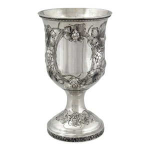 American Coin Silver and Vermeil Goblet, Possibly Southern, Circa 1855