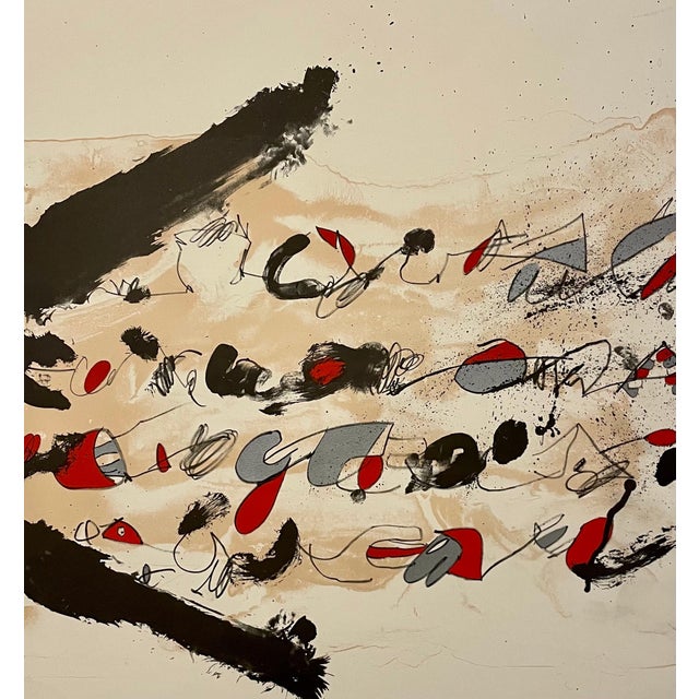 Printmaking Materials Josep Guinovart Bertrán, Abstract Latin American Art Spanish Catalan Lithograph Josep Guinovart New York, 1984 For Sale - Image 7 of 8