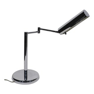 1970s Chrome Flex Arm Desk Lamp by Koch & Lowy After Von Nessen For Sale