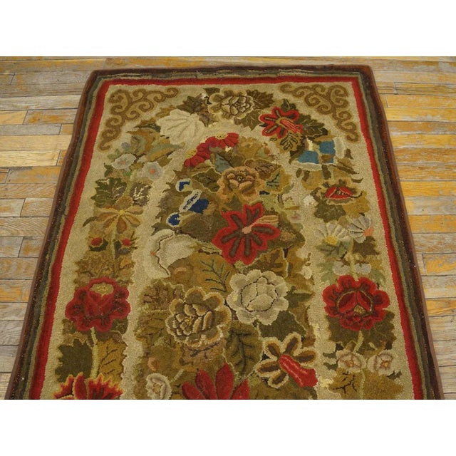 American 19th Century American Hooked Rug For Sale - Image 3 of 10