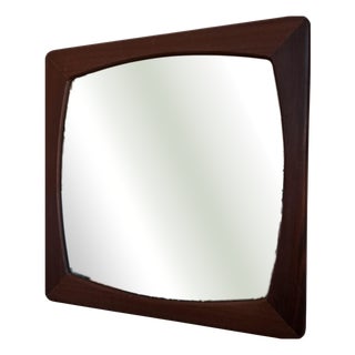 Vintage Danish Teak Wall Mirror, 1960s For Sale