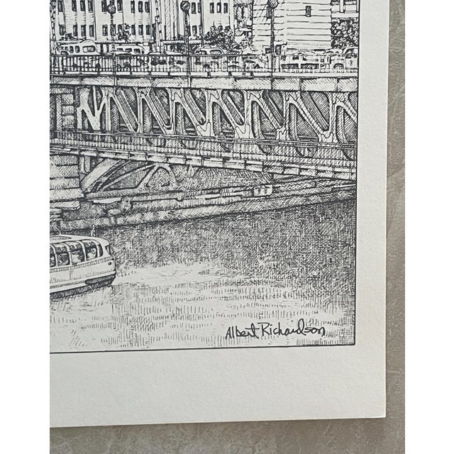 This is a vintage black & white print on heavy stock paper very high quality LTD Ed. Signature in plate. Sheet measures...