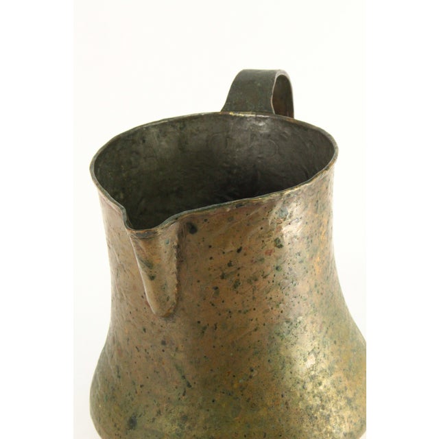 Metal 19th C. Hand Hammered Copper Pitcher Jug, For Sale - Image 7 of 18