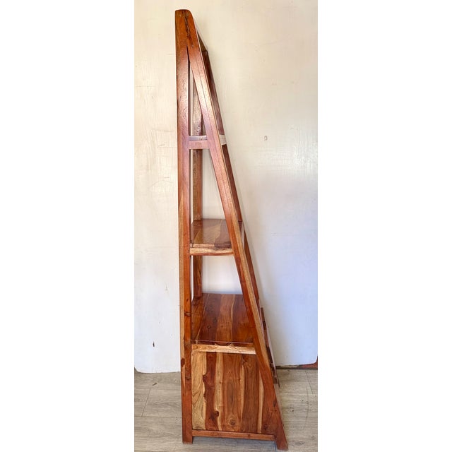 Sagebrook Home Teakwood Slanted Shelving 71” Tall For Sale - Image 4 of 9