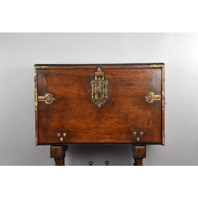 17th Century 17th Century Spanish Walnut Bargueño Cabinet, 1650 For Sale - Image 5 of 13