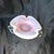 Vintage Murano Art Glass Centerpiece Bowl Opalescent White W/ Pink Latticinio For Sale In Chicago - Image 6 of 9