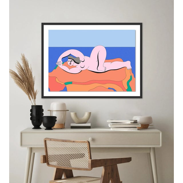 Contemporary Cap Canaille by Cedric Pierre-Bez, Art Print in Black Frame, Medium For Sale - Image 3 of 4