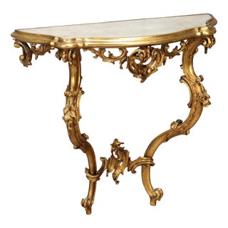 Drop-Shaped Console Table For Sale