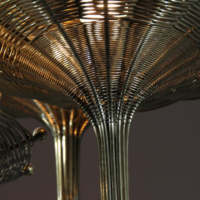 Brass Papyrus Floor Lamp by Nucci Valsecchi, Italy, 1970s For Sale - Image 10 of 18