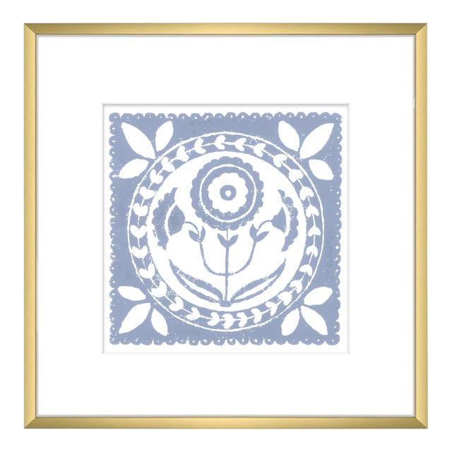 12x12" Framed Hydrangea Blue and White Daffodil Flower Art Print Botanical Wall Decor For Sale