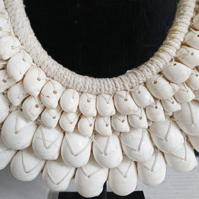 Shell and Macramé Necklace on Stand, Papua New Guinea For Sale - Image 11 of 16