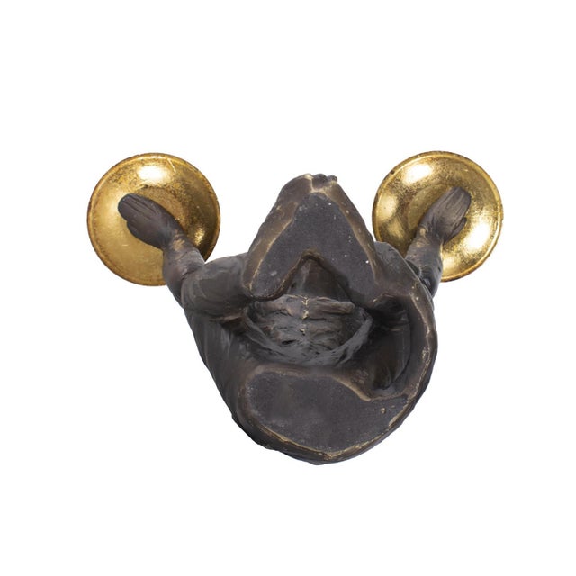 Barkari Monkey Double Tealight Candle Holder For Sale - Image 9 of 11