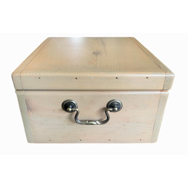 19th C. Gustavian Scrubbed Birch Table Box For Sale - Image 10 of 12