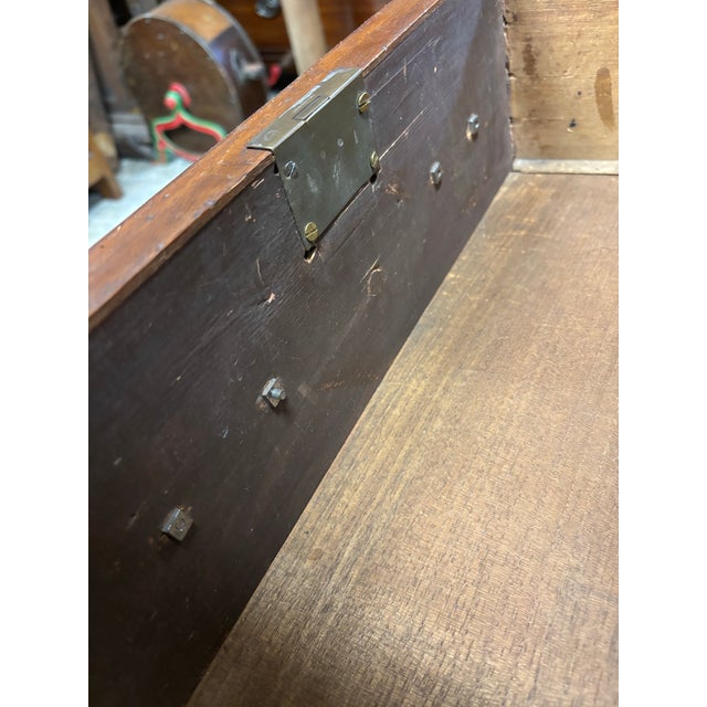 Antique English Georgian Mahogany Slant Front Bureau Desk For Sale - Image 12 of 12