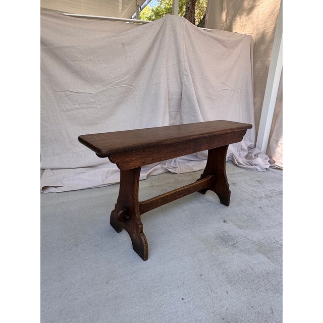 Brown 19th Century French Trestle Bench For Sale - Image 8 of 12