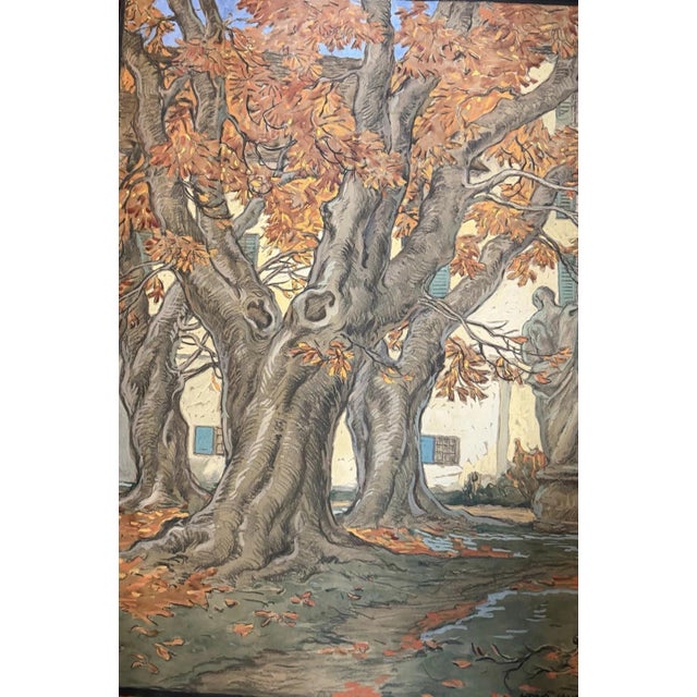 Heinrich Landgrebe, Fulda Castle Courtyard, Oil Painting on Canvas For Sale - Image 9 of 13