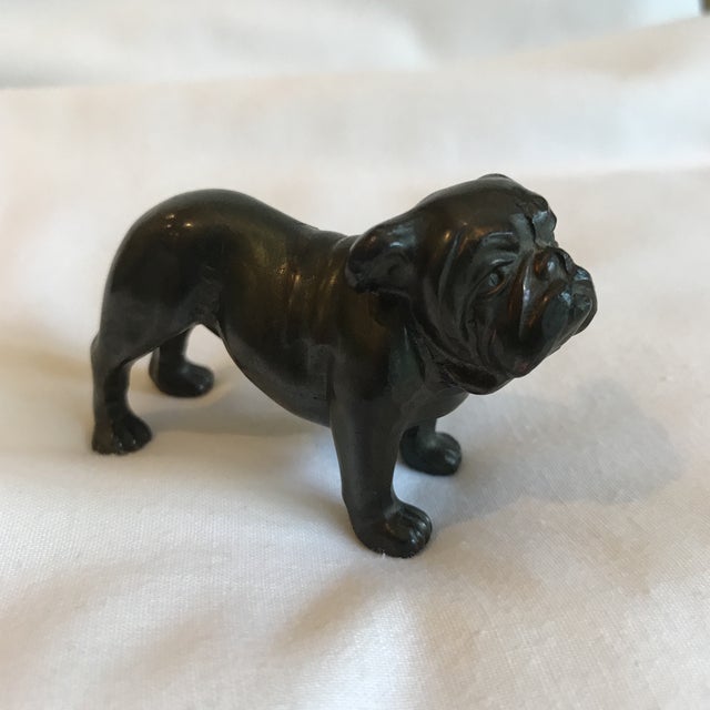 20th Century Figurative Bronze Bulldog Figurine Chairish
