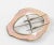 Early 20th Century Early 20th Century Pink Guilloche Enamel and Gilt Sterling Silver Belt Buckle Pin For Sale - Image 5 of 8