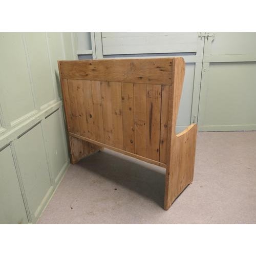 High Back Pine Settle, 1880 For Sale - Image 6 of 7