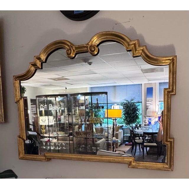 Vintage La Barge Hollywood Regency Gilt Pagoda Mirror – 42.5” X 30” For Sale In Houston - Image 6 of 8