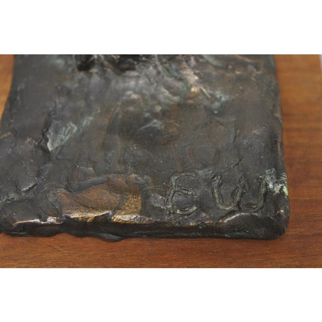 Metal Vintage Elbert Weinberg "Scroll" Bronze Brutalist Abstract Sculpture Figure For Sale - Image 7 of 15
