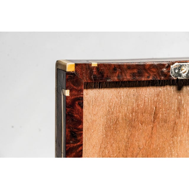 Extraordinary Antique English Burl Wood Cigar Box Sterling Silver Fittings Luxury Home Decor Tobacciana For Sale - Image 10 of 18
