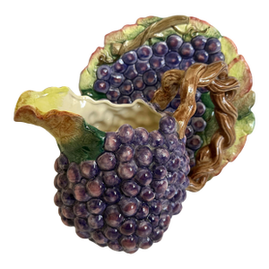 Fitz & Floyd Grape Pitcher W/Matching Cake Plate-a Pair