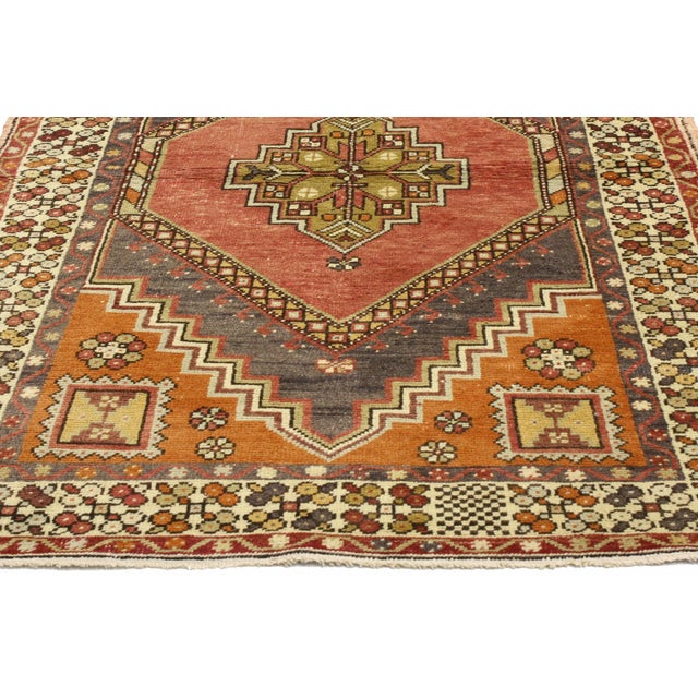 20th Century Turkish Oushak Accent Rug - 3′9″ × 6′6″ For Sale In Dallas - Image 6 of 8