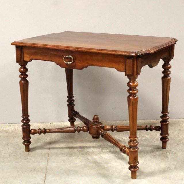 19th Century Walnut Writing Table For Sale - Image 13 of 13