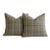 Mulberry Wool Plaid 22” Down-Filled Pillows – 22" Pair For Sale