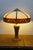 Antique Charles Parker Art Nouveau Two Light Slag Glass Table Lamp 25" For Sale - Image 10 of 18