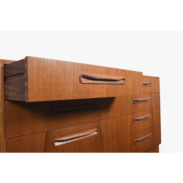Mid 20th Century G Plan Fresco Eight Drawer Double Dresser in Teak For Sale - Image 9 of 9