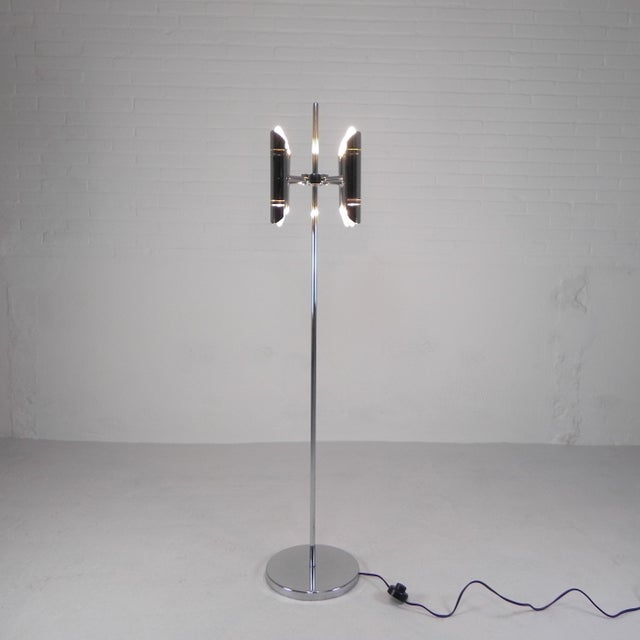 Vintage Space Age Chrome Floor Lamp, 1960s For Sale - Image 9 of 18