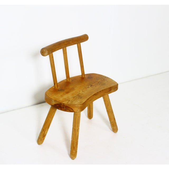 Swedish Stool in Pith Pine, 1975 For Sale - Image 16 of 16