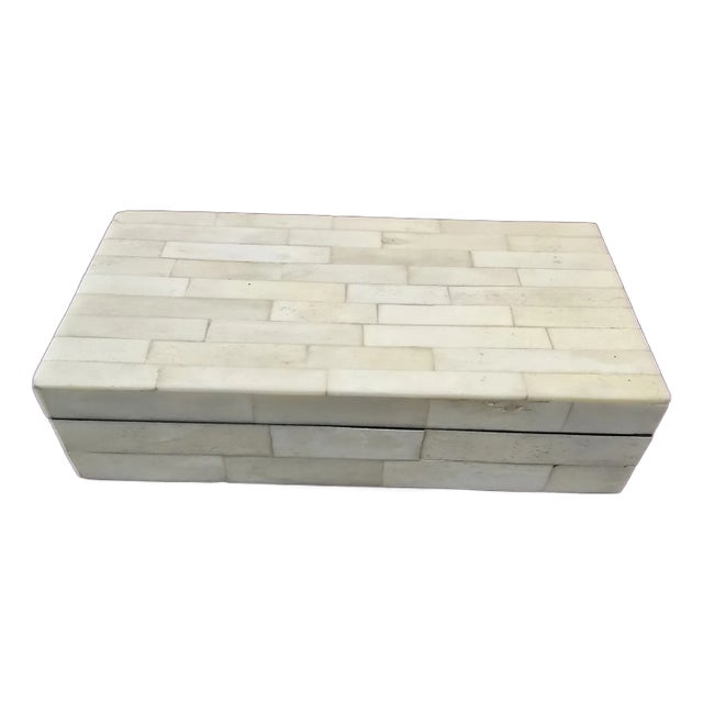 1990s Karl Springer Style Inlaid Jewelry Box For Sale