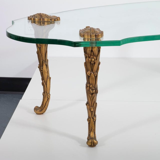 1970s Gilt bronze coffee table attributed to PE Guerin For Sale - Image 5 of 10