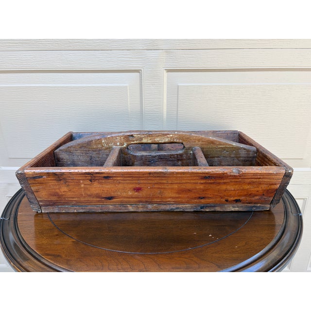 Early 20th Century Rustic Wooden Garden Trug With Divided Interior For Sale - Image 11 of 12