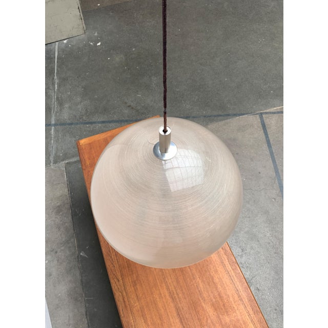 Large Vintage Italian Acrylic Dome Pendant, 1970s For Sale - Image 10 of 18