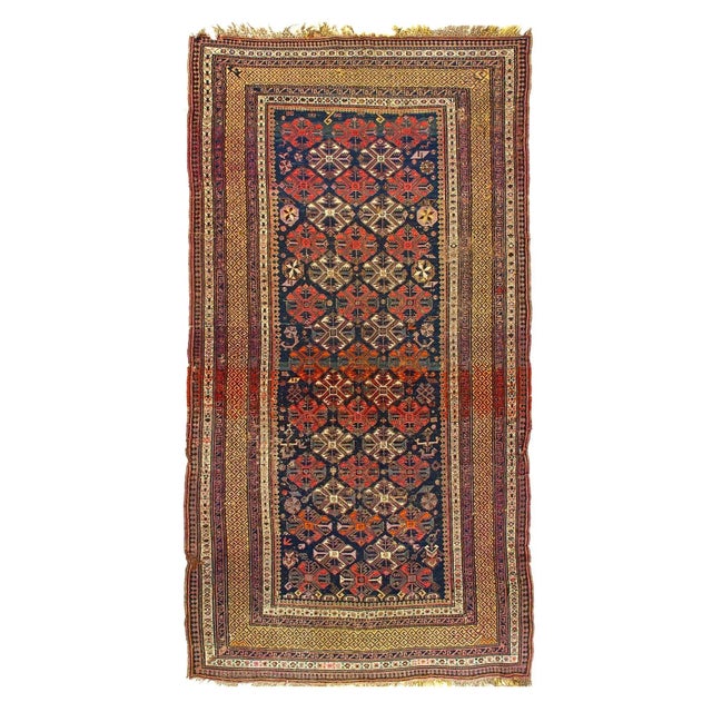 Late 19th Century Late 19th Century Antique 19Ct Caucasian Sumak Rug For Sale - Image 5 of 5