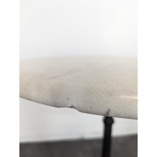 Bistro Table with Marble Top For Sale - Image 5 of 6