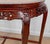 Vintage Chinese Marble Hardwood Carved Demilune Half Moon Console Table For Sale - Image 11 of 12