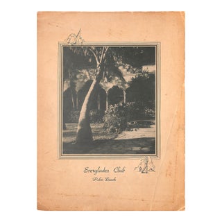 The Everglades Club Palm Beach 1946 Dinner Menu For Sale