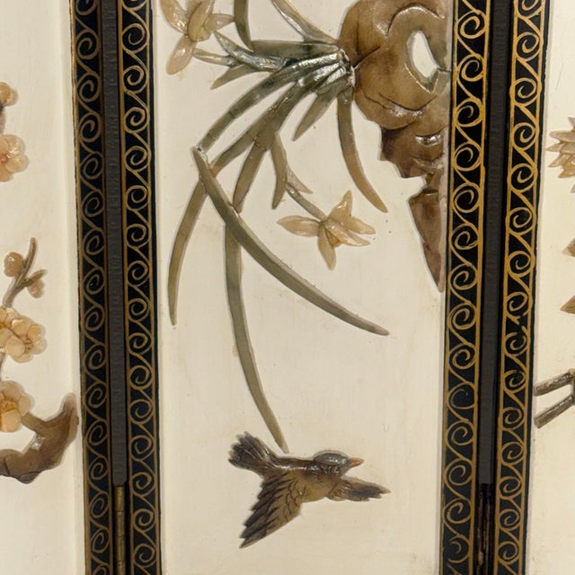 Albert Hadley Vintage Chinoiserie Tabletop Four Panel Screen For Sale - Image 4 of 12