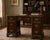 Emerald Vintage Baker Double Pedestal Desk — Emerald & Gilt Accents, 48” Walnut Writing Desk For Sale - Image 8 of 10