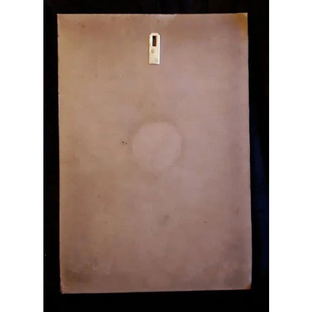 Vintage Ceramic Mural Plate with Rose Motif, 1980s For Sale - Image 3 of 4