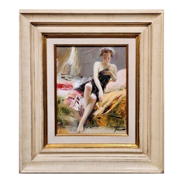 Giuseppe Pino - Young Girl Inner Thoughts - Oil Painting For Sale