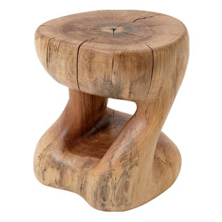 Sculptural Side Table in Walnut from Logniture For Sale